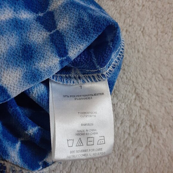 Speechless Kids Girl's Size 7 Blue White Tie Dye Shirt Skort Two Piece Boho Set - Picture 6 of 14